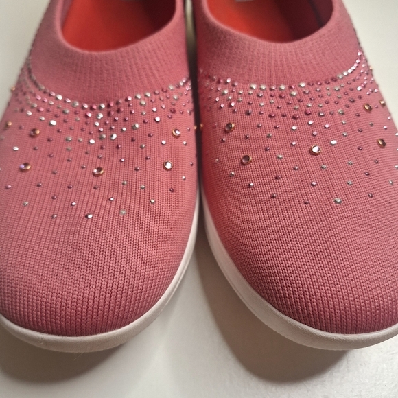 FitFlop UberKnit Ombre Crystal Ballerina Flat Pink Size 10 - Picture 5 of 10
